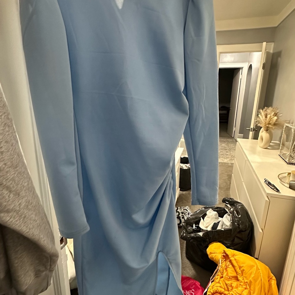 Elegant Blue Women's Dress